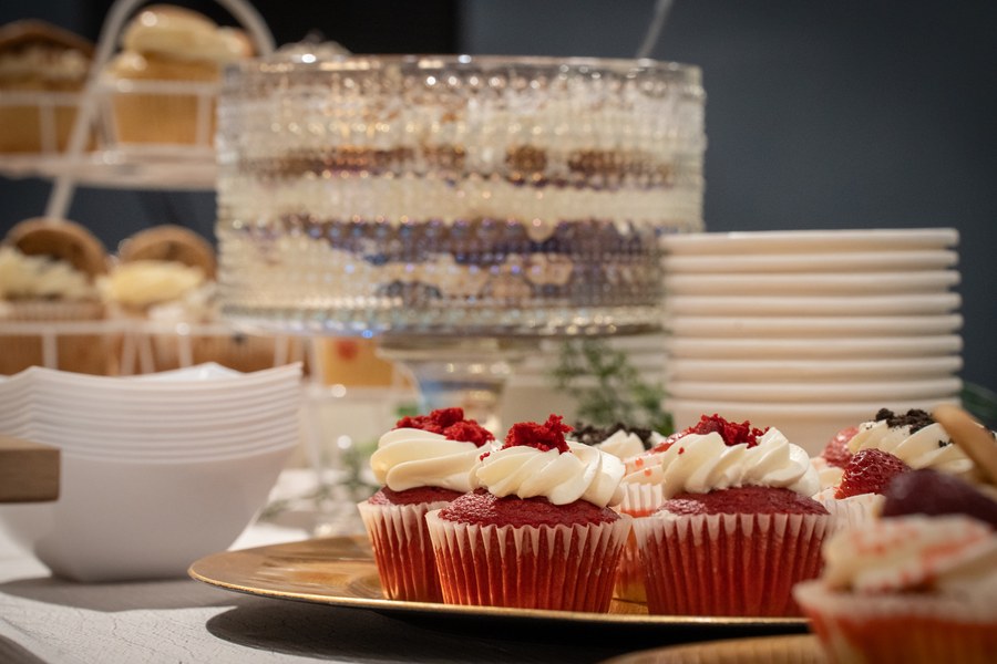 Dessert table at the Rest as Resilience community dinner